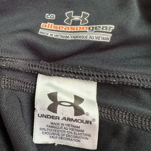 ⭐️ last Chance ⭐️ Under Armour Cropped Wide Leg Workout Black Pants Large - Picture 12 of 15
